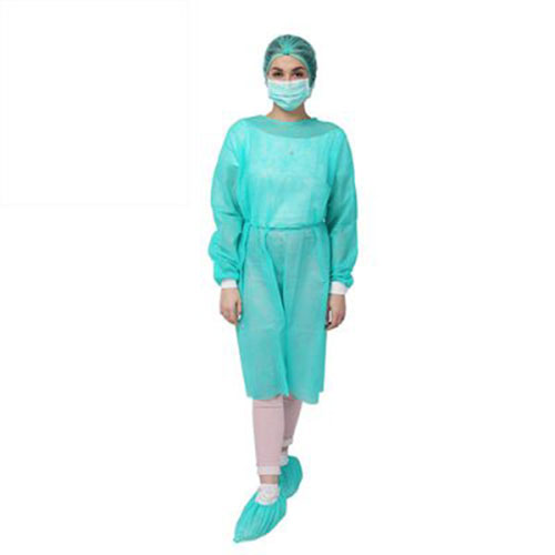 Green Plastic Disposable Gown Manufacturer and Supplier